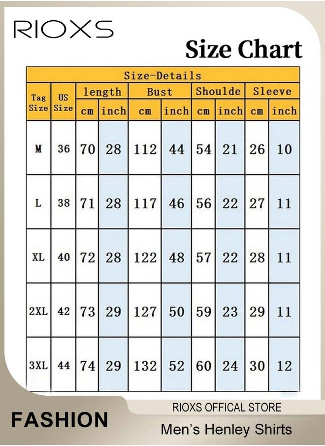 RIOXS - Men's Shirts, Short Sleeve V-Neck Henley Shirts, Mens Loose Linen Button-Up Tops, Summer Casual Beach Shirts For Men, Textured Shirts With Pocket, For Daily, Party, Date, Wedding, Office, Home And Travel Wear - Image 1
