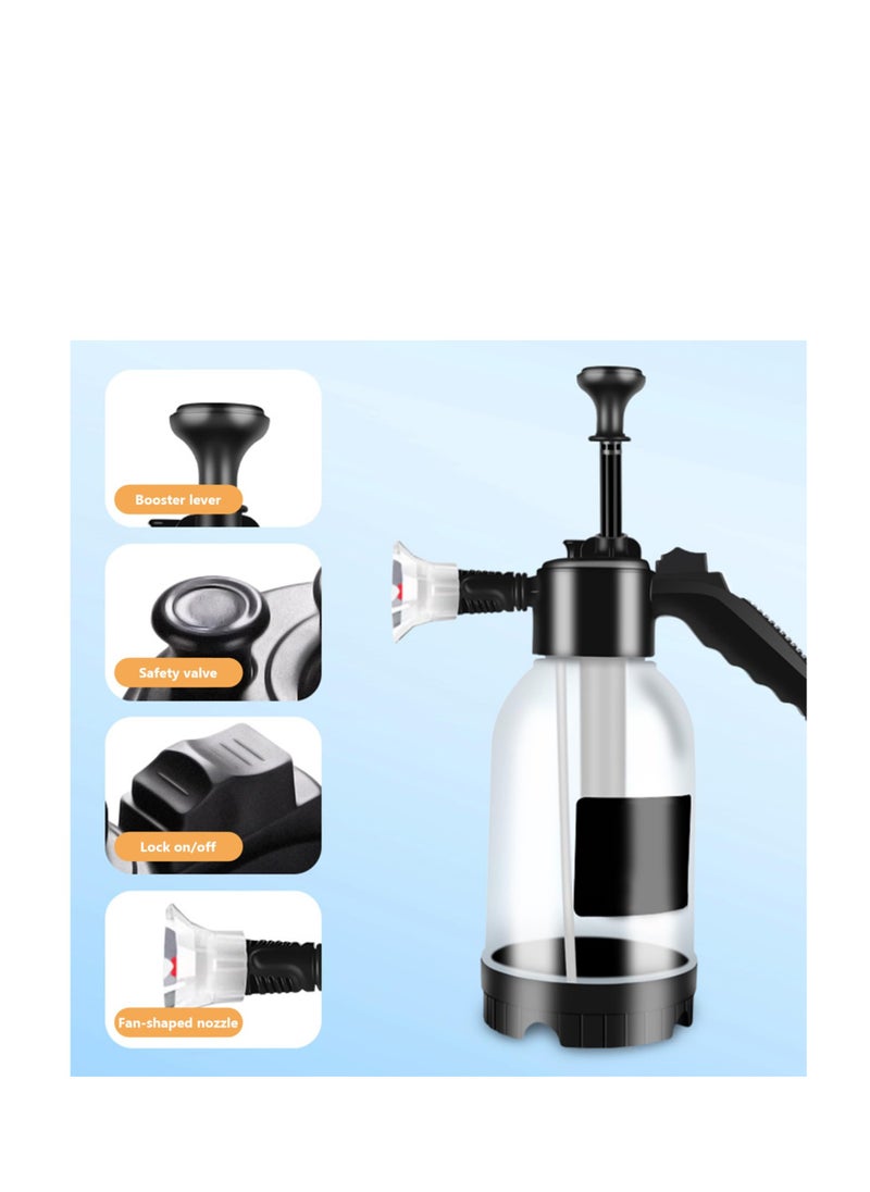 SYOSI - Car Foam Sprayer, 2L Hand Pressurized Soap Sprayer, Snow Foam Sprayer Pressure Sprayer Bottles, Release Soap Washer Car Wash Foam, for Cleaning, Gardening, Car Washing - Image 1