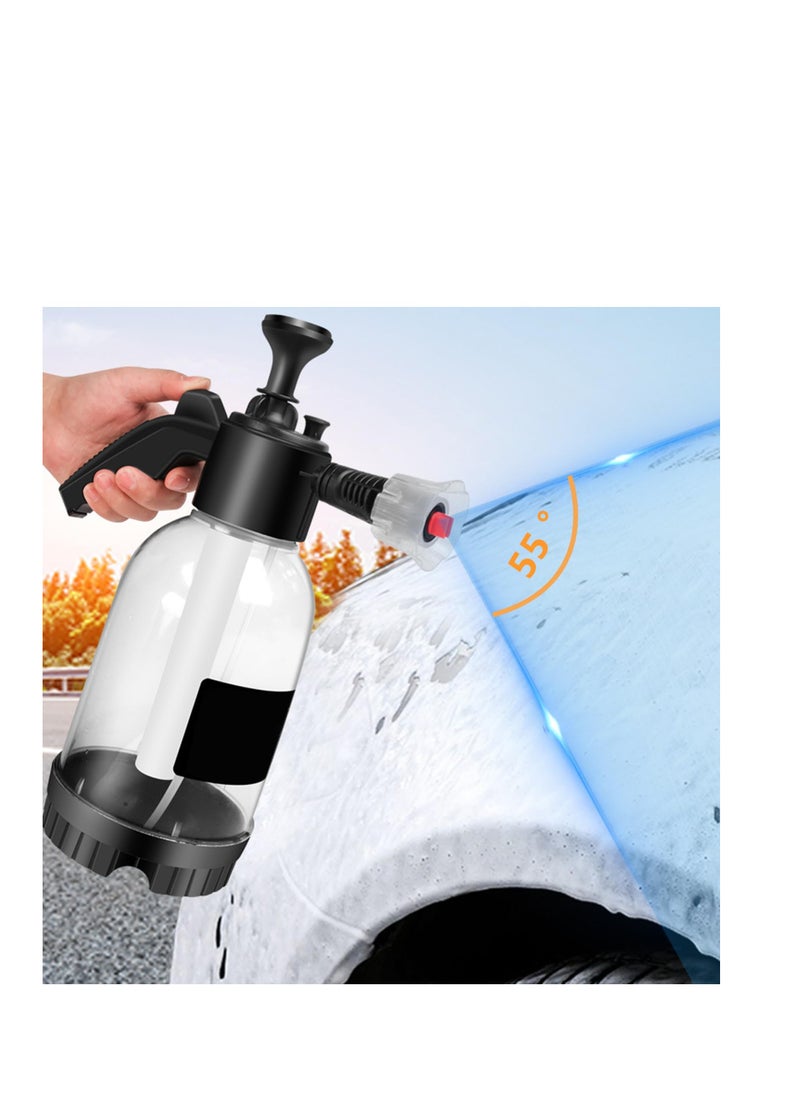 SYOSI - Car Foam Sprayer, 2L Hand Pressurized Soap Sprayer, Snow Foam Sprayer Pressure Sprayer Bottles, Release Soap Washer Car Wash Foam, for Cleaning, Gardening, Car Washing - Image 1