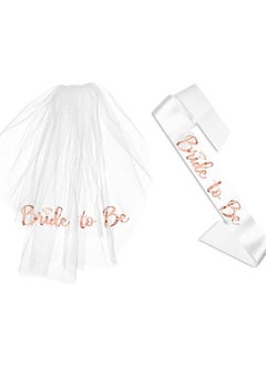 Party with Emma Adjustable Bride to be Sash and Veil Set  - Image 1