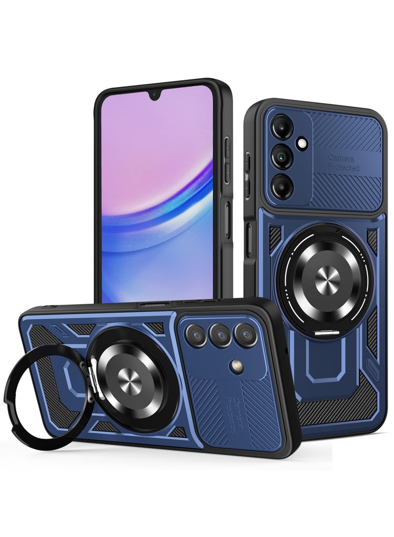 Case Cover Shock Resistant Protect Camera TPU + PC Compatible with Samsung Galaxy A15 (Blue)