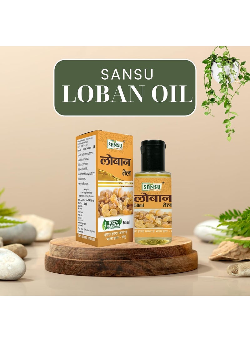 SANSU Sansu Loban Ka Tel Ayurvedic 50ml With Tuwrak Tel Natural 50ml Pack of 2  - Image 3
