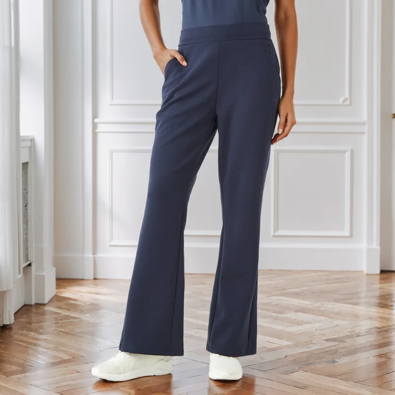ADOT by Splash Women Flared Fit Zip Pocket Track Pants