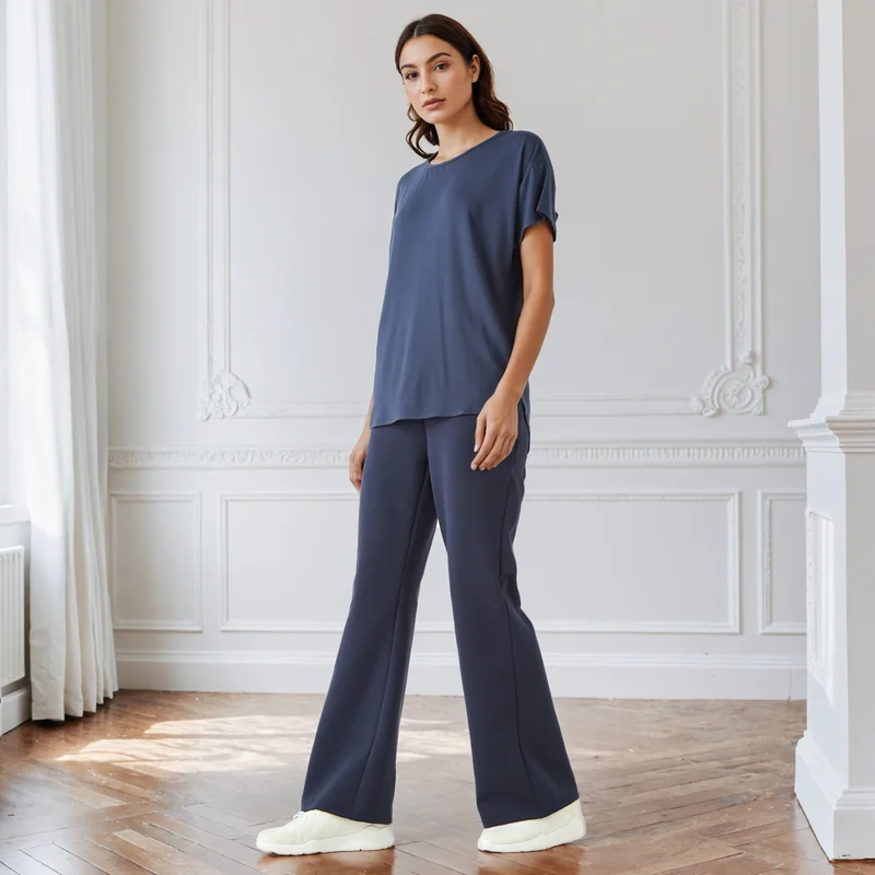 ADOT by Splash Women Flared Fit Zip Pocket Track Pants