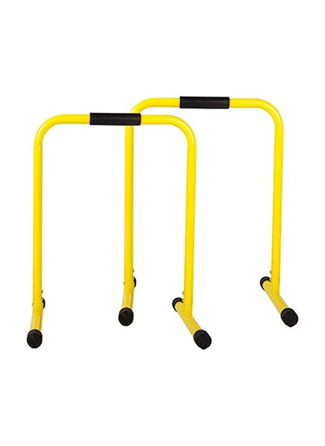 Generic - Heavy Duty Multi-Function Dip Stand Home Gym Heavy Duty Parallettes Exercise Bars Yellow - Image 1