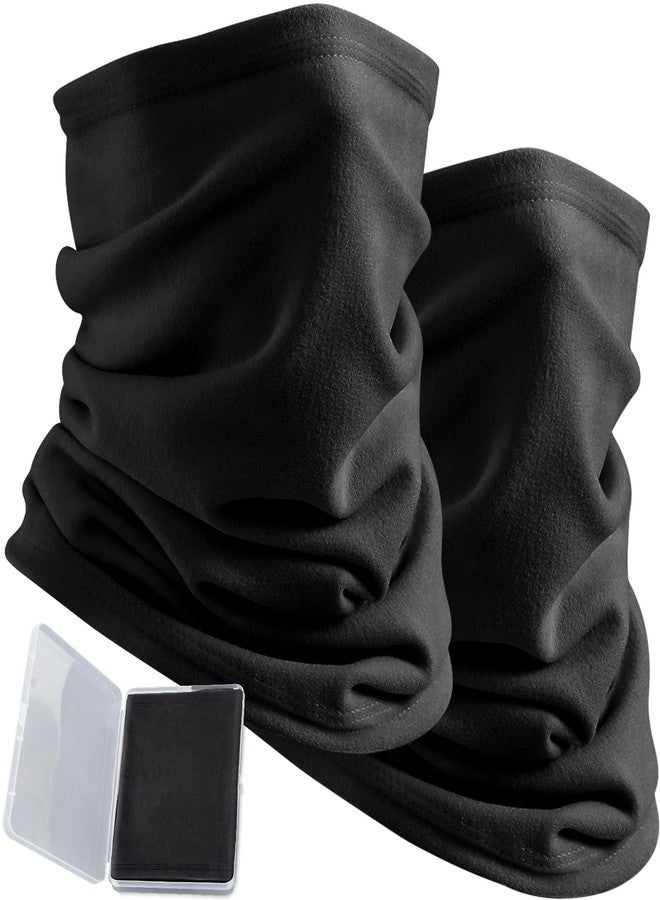 Showvigor 2 Pack Winter Neck Gaiter for Men & Women, Windproof Fleece Face Mask Cover, Cold Weather Scarf for Skiing, Cycling, Hiking & Outdoor Sports - Image 1