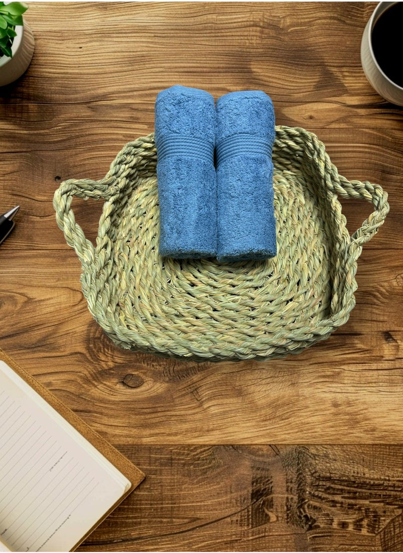 Generic Set of 3 Handmade Woven Seagrass Squared-Shape Baskets with Handles for Storage/Organizing Kitchen or Bathroom Items or Adding a Stylish Touch to Your Home Décor  - Image 4