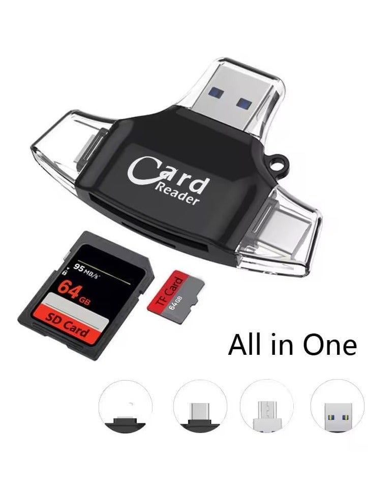 ELTRAZONE 4-in-1 Multi-Port USB-C Card Reader & Hub Adapter – SD/TF Memory Card Reader, Type-C Camera Adapter, Compatible with All Type-C Devices (Multicolor) - Image 3