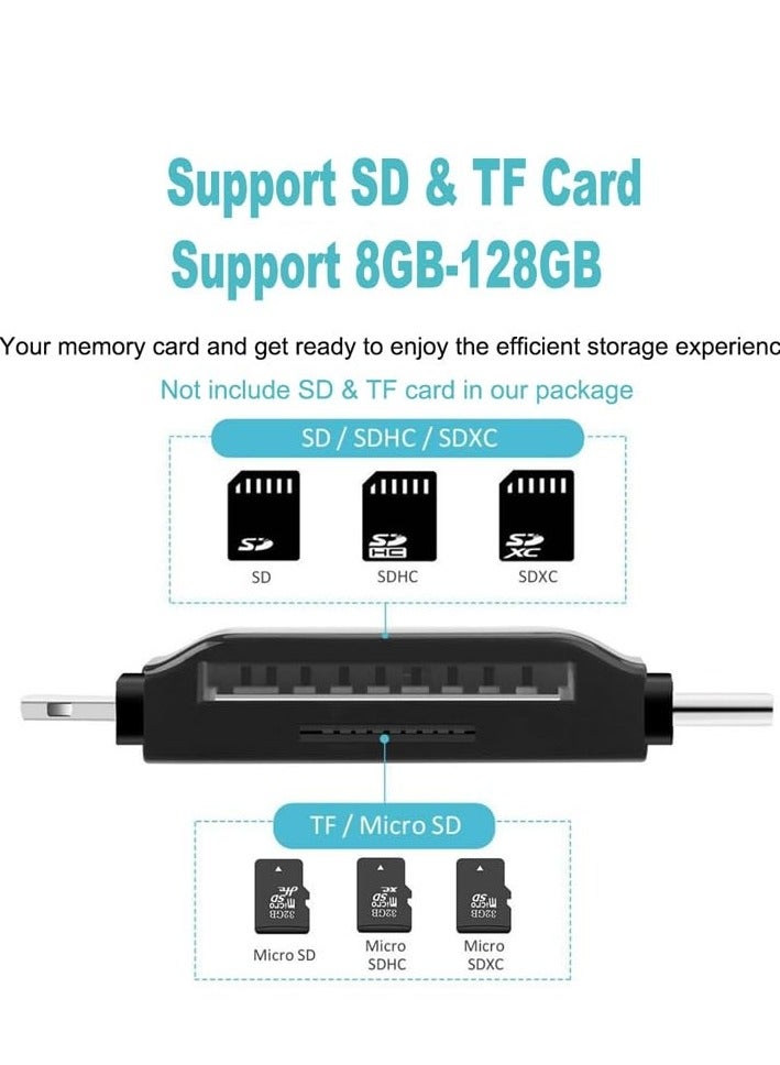 ELTRAZONE 4-in-1 Multi-Port USB-C Card Reader & Hub Adapter – SD/TF Memory Card Reader, Type-C Camera Adapter, Compatible with All Type-C Devices (Multicolor) - Image 5