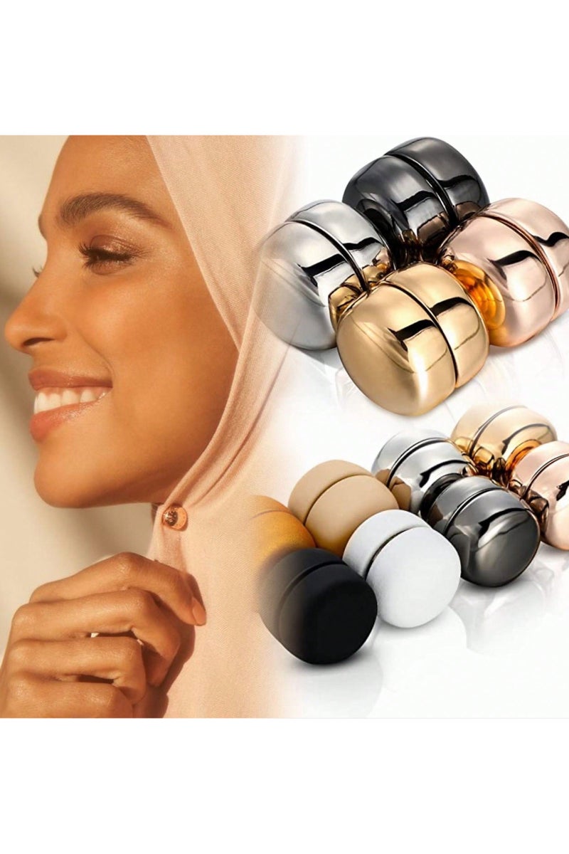 Magnets Hijab Pins 8PCS (4 Pairs) Hijab Magnets for Women Clothing Scarf Multi-Use