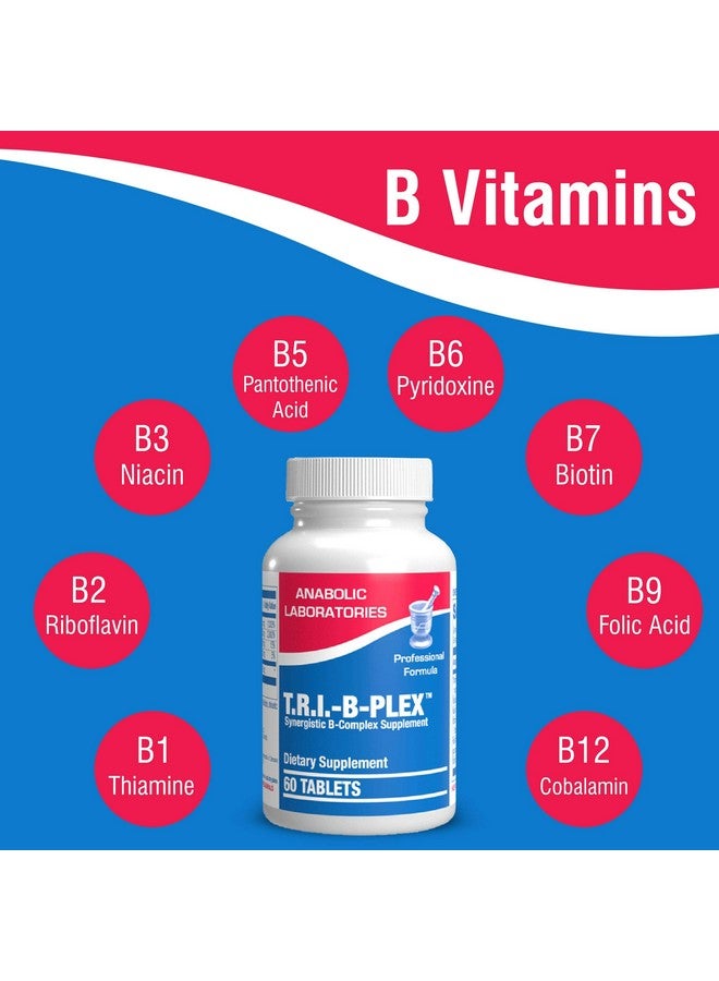 Anabolic Laboratories Time Release Super Vitamin B Complex - 120 Tablets for Heart, Brain, Eyes, Digestion and Prenatal Health - Complete B Complex Vitamins for Men and Women - T.R.I. B Plex Multivitamin - Image 2