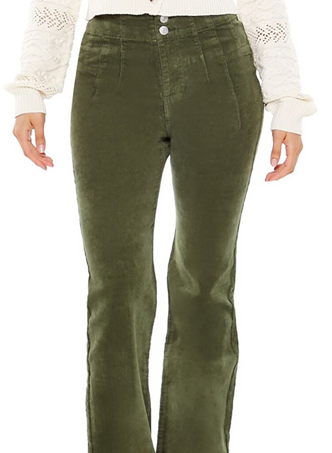 FOREVER 21 High-Rise Corduroy Flare Pants - Image 5