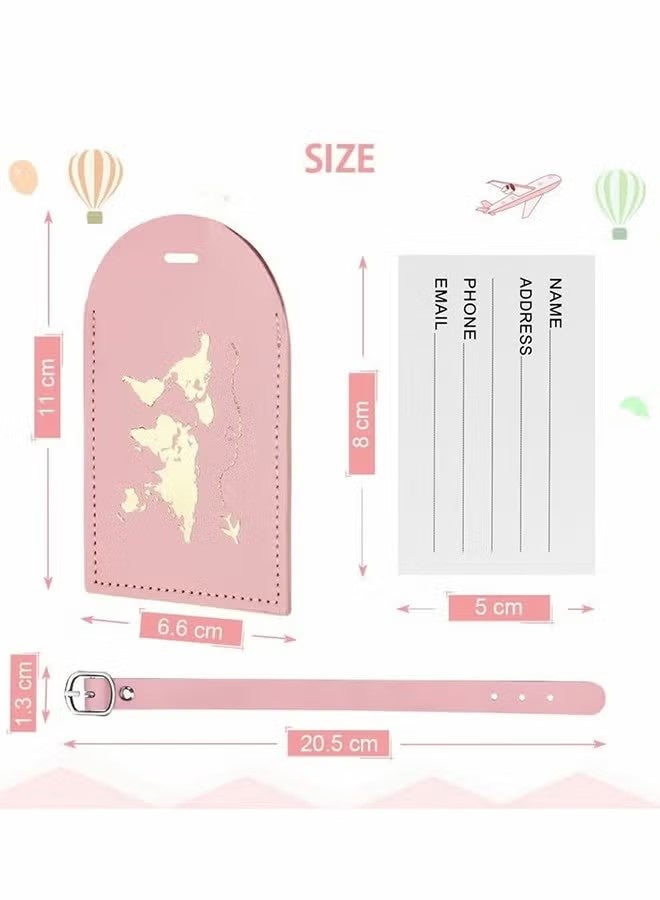 واي جيه علامات الأمتعة، 2 قطعة من أغطية جواز السفر على شكل طائرة و 2 قطعة من الحقائب، حامل منظم حقيبة السفر، ملصقات الحقائب - Image 2