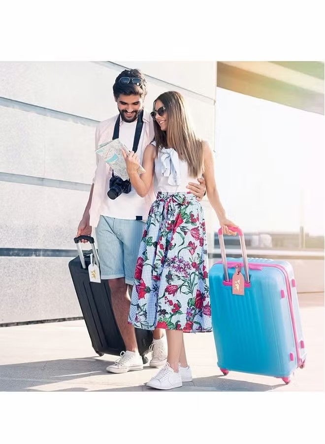 واي جيه علامات الأمتعة، 2 قطعة من أغطية جواز السفر على شكل طائرة و 2 قطعة من الحقائب، حامل منظم حقيبة السفر، ملصقات الحقائب - Image 5