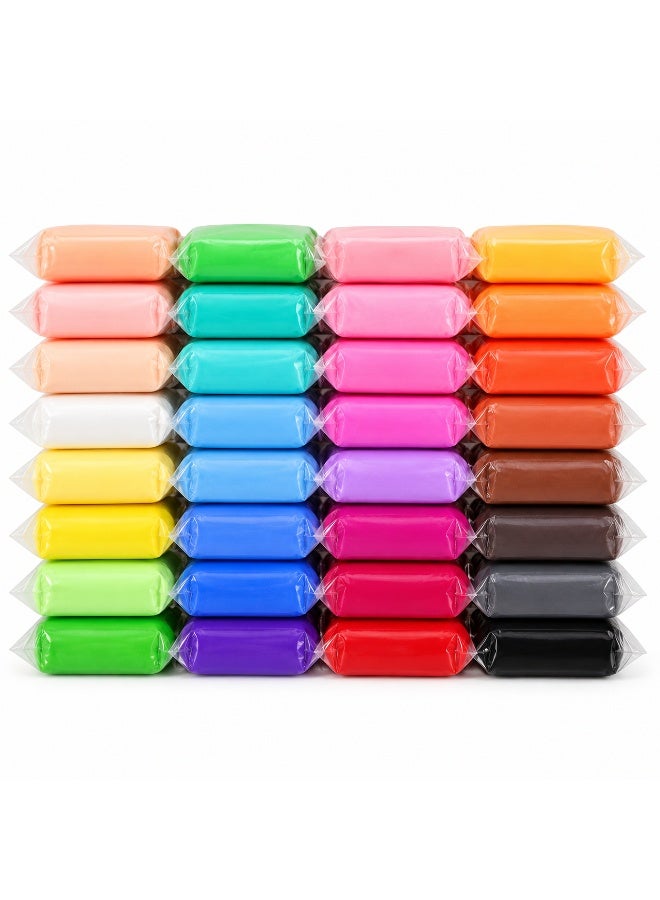 Kidzilla Air-Dry Clay Kit for Kids, 24 Colours Modelling Clay with Sculpting Tools, Creative Arts & Crafts Play Dough Set, Multicolour - Image 1