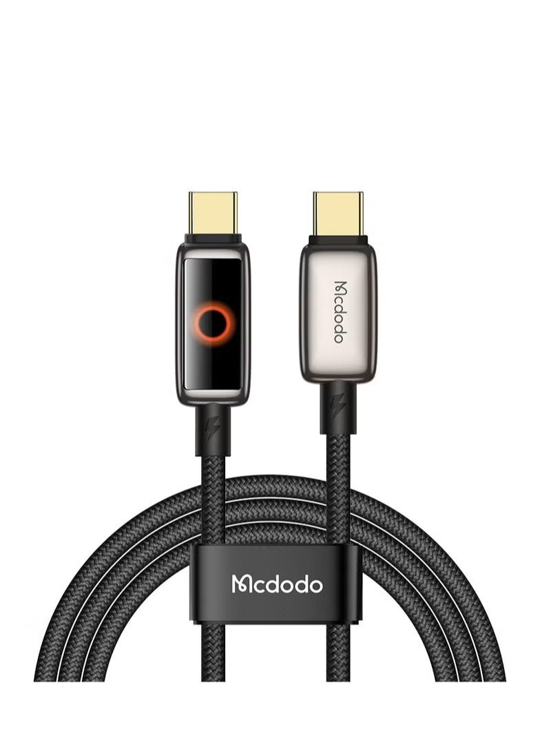 مكدودو كابل MCDODO CA668 بخاصية إيقاف التشغيل التلقائي 100 واط من USB-C إلى USB-C مع إضاءة LED وشاشة عرض 1.2 متر - Image 2
