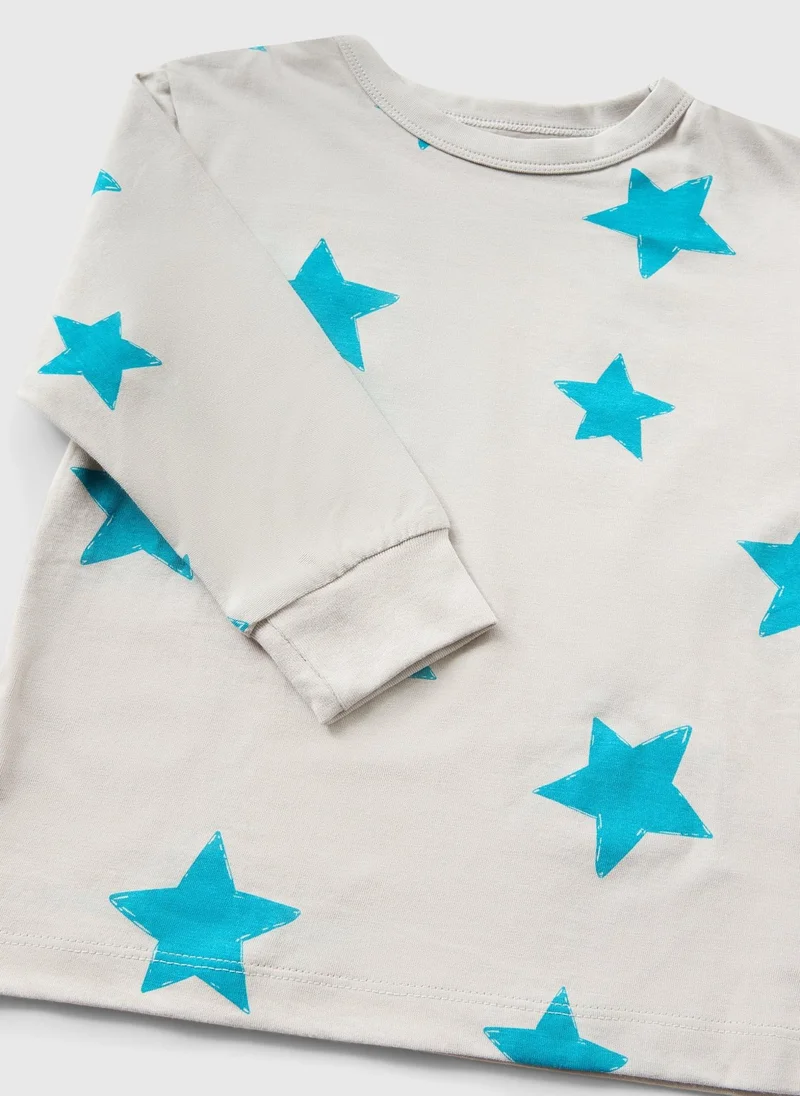 Matalan 3 Pack Boys Blue Star Pyjama Set