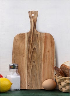 REZLAN UAE Acacia Wood Bat-Style Chopping Board – 23x41x1.8cm – Extra Wide Cutting Board with 4" Handles – Charcuterie Board, Cheese Board, Serving Tray – Durable Wooden Kitchen Essential  - Image 1