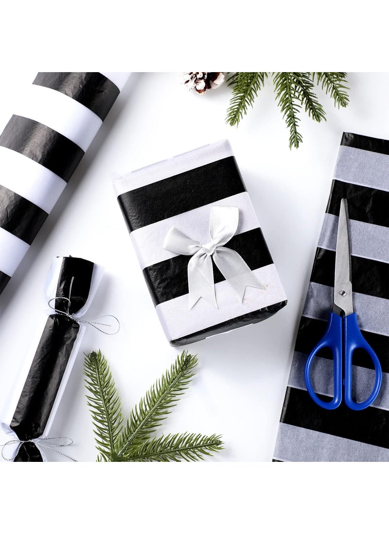 Shappy Shappy Black and White Stripes Tissue Paper Bulk Stripes Wrapping Paper 28 Inch by 20 Inch 30 Sheets for Gift Bags  - Image 5