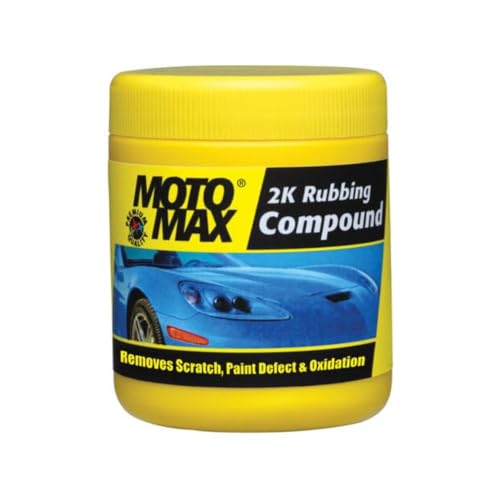 Motomax 2K Rubbing Compound 100g | Removes Minor Scratches, Swirl Marks, Paint defect and Oxidization from metal surfaces on Cars, Bike, Motorbikes | Removes dirt, grime, stains to make surface glossy - Image 1
