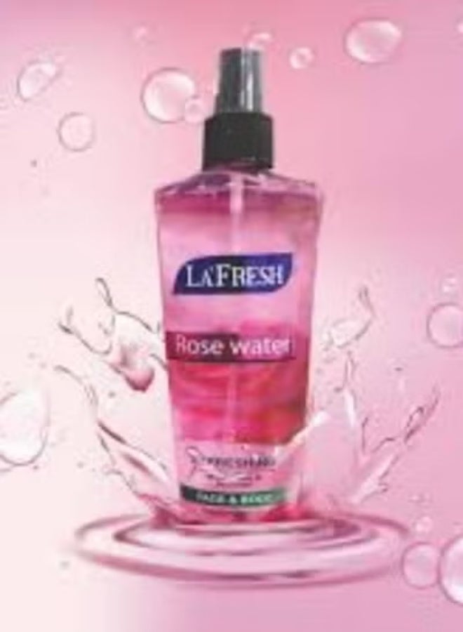 لا فريش ماء الورد المنعش يرطب ويلطف الوجه والجسم 250 مل