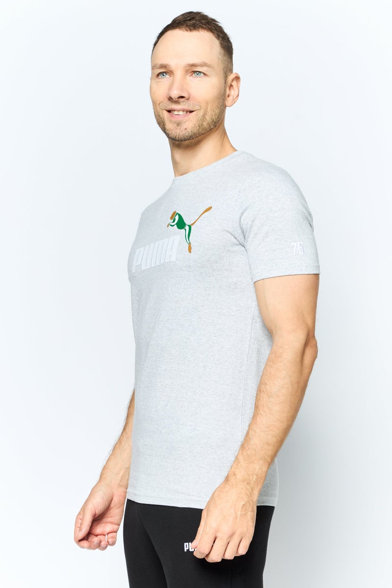 PUMA Men Sportswear Fit Short Sleeve Training T Shirt, Grey Heather - Image 4