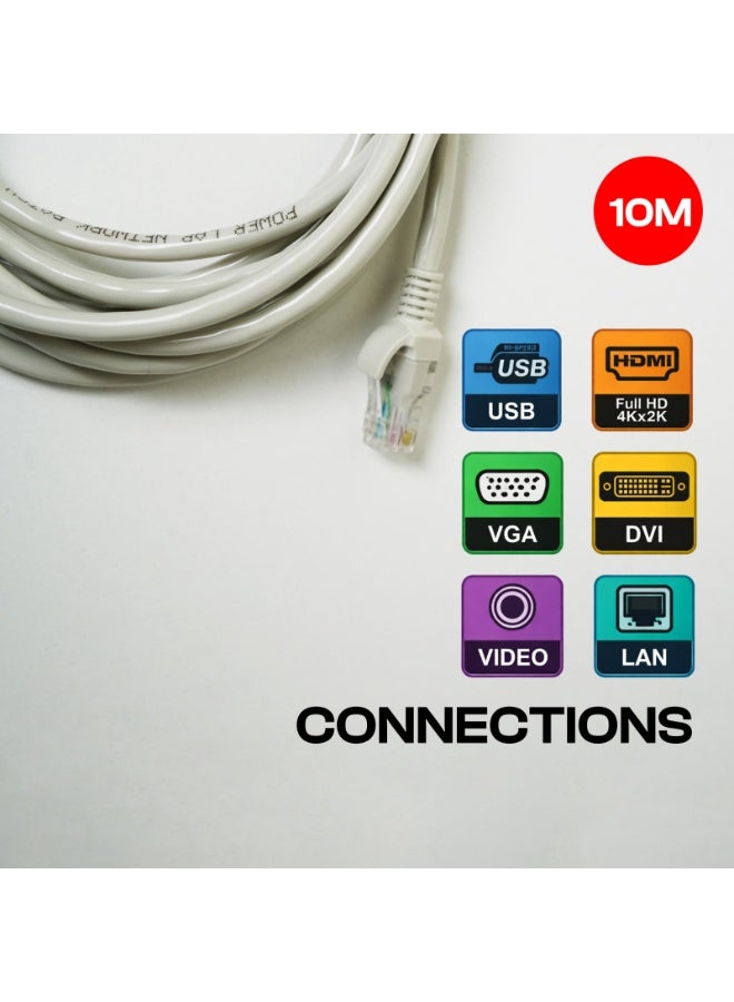 Power Lap CAT6 Ethernet LAN Cable High-Speed Internet Cable | 100% Tested Stable Data Transmission, White - Image 5