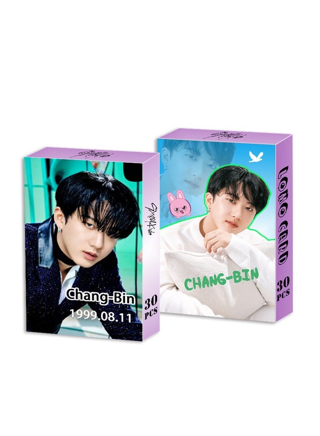 NIBEMINENT 30-Piece Stray Kids Chang Bin Personal Cards - Image 1