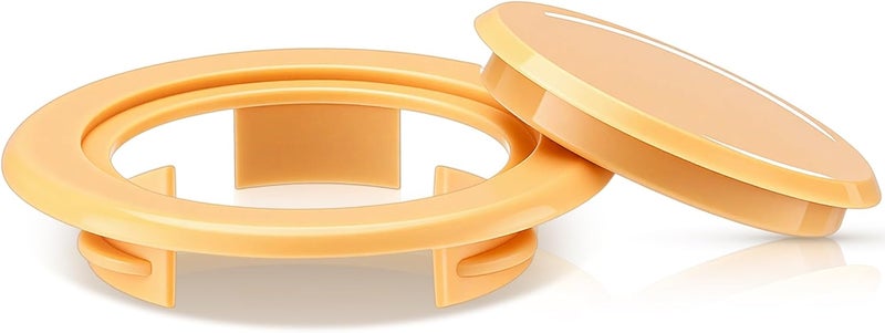 Bememo 2 Inch Patio Table Umbrella Hole Ring and Cap Set, Standard Size Umbrella Thicker Hole Ring Plug and Cap Set (Wood Color) - Image 1