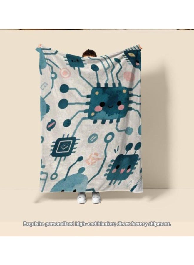 عام بطانية رقيقة من الفانيلا (دافئة ومريحة، ومناسبة للنوم واستخدام الألعاب وإزالة الغبار ومقاومة للرمل) 150 سم * 200 سم - 19 - Image 4