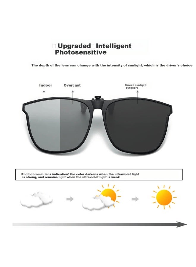 Bai Xiaoshe Baixiaoshe Myopia-friendly Gm Sungl Clip-on [photochromic Lenses], Suitable For Driving And Daily Use, Uni - Image 1