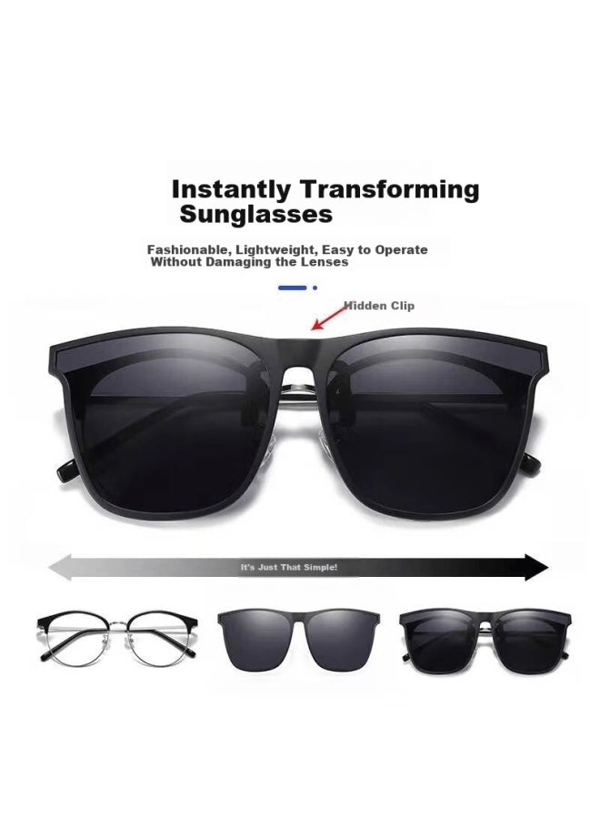 Bai Xiaoshe Baixiaoshe Myopia-friendly Gm Sungl Clip-on [photochromic Lenses], Suitable For Driving And Daily Use, Uni - Image 3
