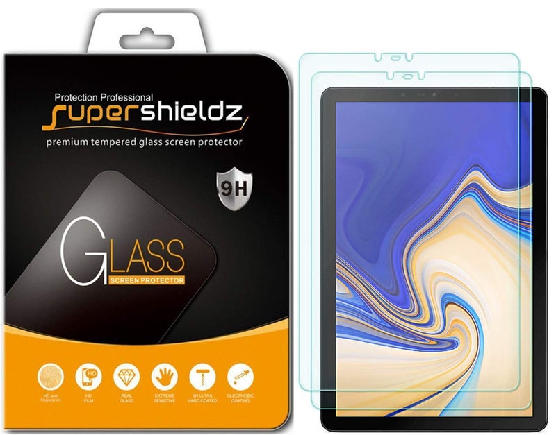 Supershieldz (2 Pack) Designed for Samsung Galaxy Tab S4 (10.5 inch) Screen Protector, (Tempered Glass) 0.33mm, Anti Scratch, Bubble Free - Image 1