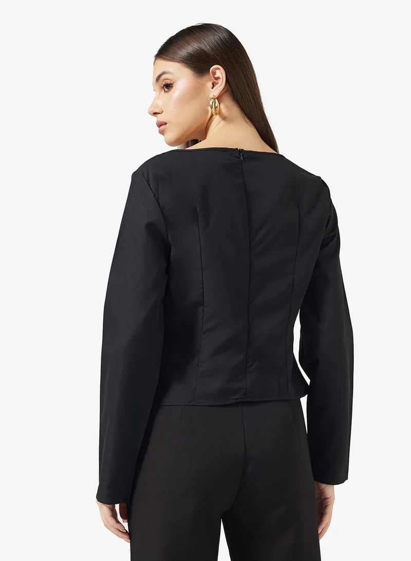 ELLA Top With Center Split Detail