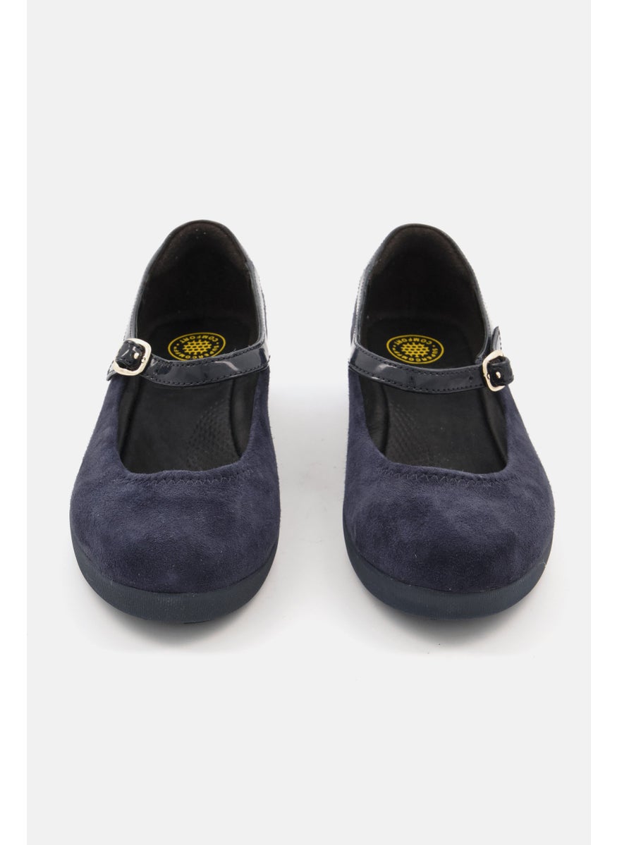 Women Suede Adjustable Buckle Closure Flat Shoes, Navy Blue - pzsku/ZBAB7655B4A411984E0A2Z/45/_/1735568089/9ae8402d-0489-4f87-b5dd-0de2e5b34f2d