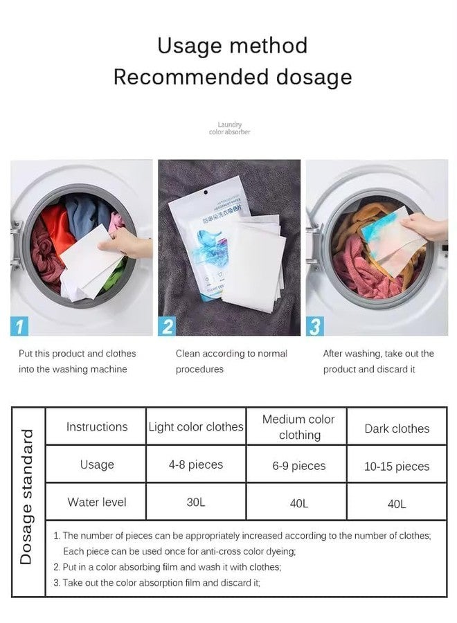 DMDENT Color Grabber | Protects Laundry From Color Runs or Bleeds | Color Catcher Sheets for Laundry | In-Wash Dye Grabbing Sheets | Maintain Original Color of Clothing | 50 Count Per Box (SET OF - 1) - Image 5