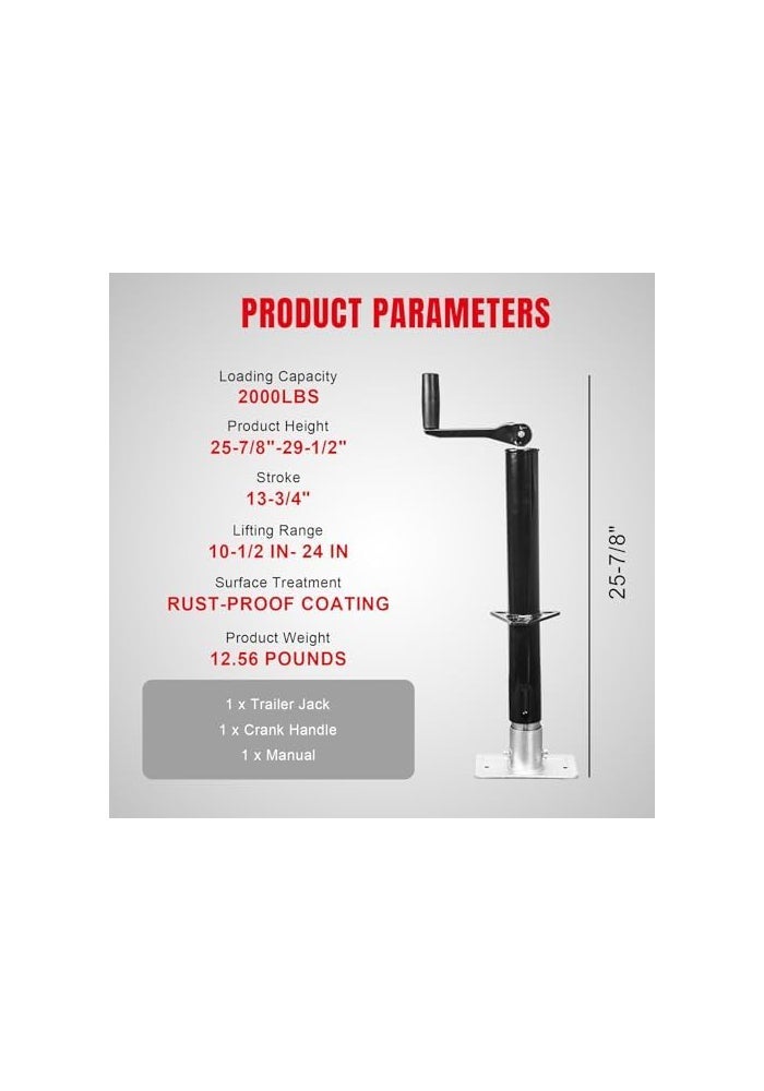 BIG RED ATR39004R A-Frame Trailer Jack, 1 Ton (2,000 lb) Capacity - Image 3