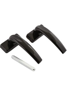 Sharpdo Black Door Handles 2 Piece Aluminum Alloy Door Handle Solid Aluminum Handle White Aluminum Door Handle Fits Common Doors And Balcony Doors  - Image 1