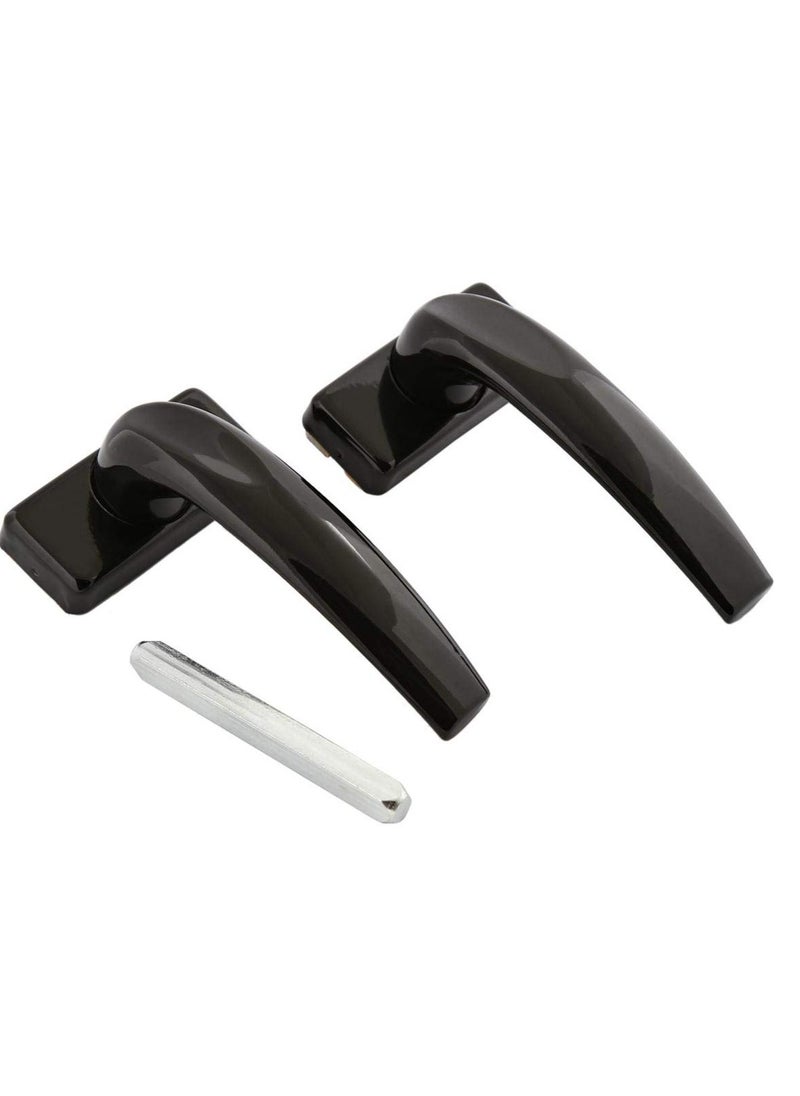 Sharpdo Black Door Handles 2 Piece Aluminum Alloy Door Handle Solid Aluminum Handle White Aluminum Door Handle Fits Common Doors And Balcony Doors  - Image 1