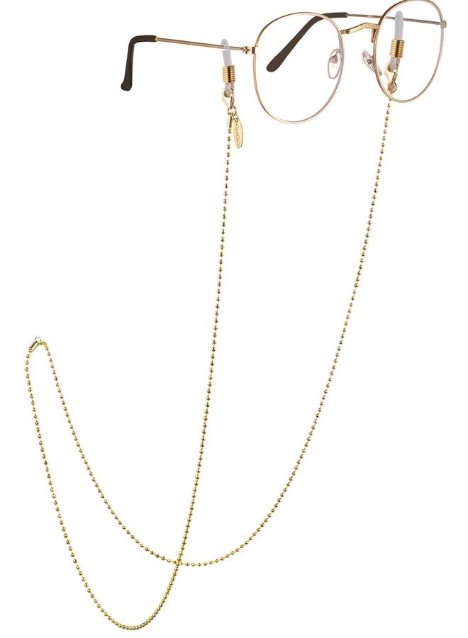 AllenCOCO 14 K Gold Plated Faceted Beads Eyeglass Chains for Women Sunglass Retainer Strap Eyewear Retainer Eyeglass Strap Holder - Image 1
