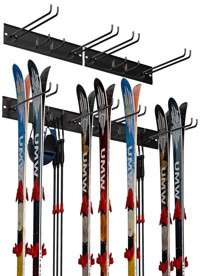 Ultrawall Wall Mount Ski Rack, Garage Ski Storage Rack, Ski Hangers For 8 Pairs of Skis - Image 1