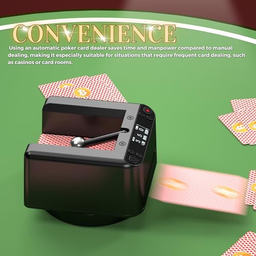 VQP Automatic Card Dealer, 360° Rotating Smart Card Dealer Machine with 4 Dealer Button, Spinning Card Dealing Machine for UNO, Blackjack, Texas Hold'em, Touch to Pause - Image 5