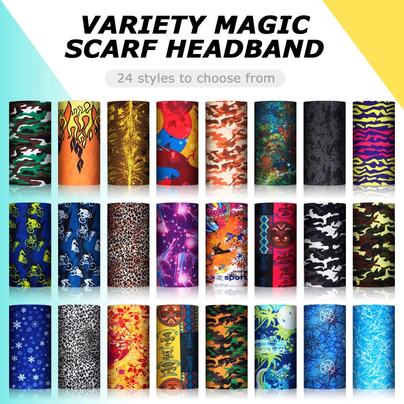 JaGely 50 Pcs Summer Neck Gaiters for Men Multi Cooling UV Protection Neck Gaiter for Sun Protection Face Mask Balaclava Motorcycle (Stylish Style) - Image 2