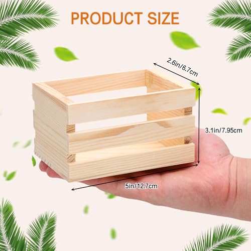 lyrlody 6PCSlyrlody Storage Crate Decorative Wood Crates Wooden Storage ContainerWooden Boxes for Home Nested CratesFarmhouse Wood Crates for Storage Display Decor Boxes - Image 3
