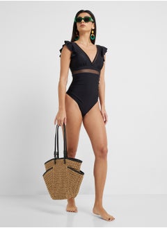 ELLA Ruffle Shoulder Swimsuit  - Image 1