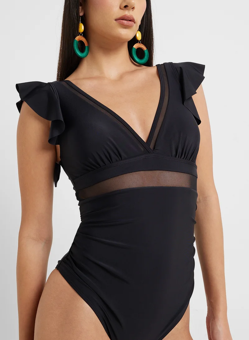 ايلا Ruffle Shoulder Swimsuit