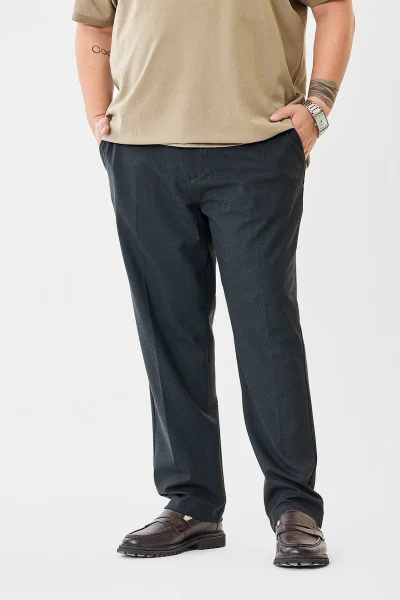 SNITCH Regular Fit Plus Size Stretch Trousers