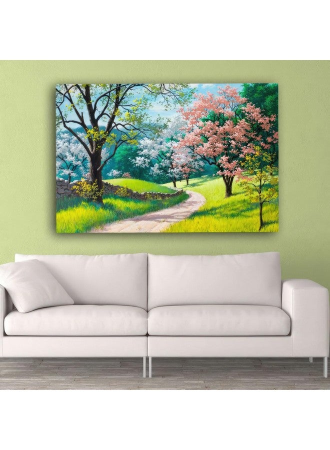 Inephos Framed Canvas Painting - Beautiful Nature Modern Art Wall Painting for Living Room, Bedroom, Office, Hotels, Drawing Room, Wooden, 120cm X 75cm, 20_0158LF - Image 1
