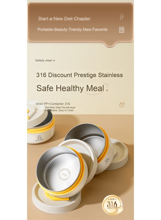 Anna 316 Stainless Steel Japanese-Style Insulated Microwaveable Bento Lunch Box - Image 3