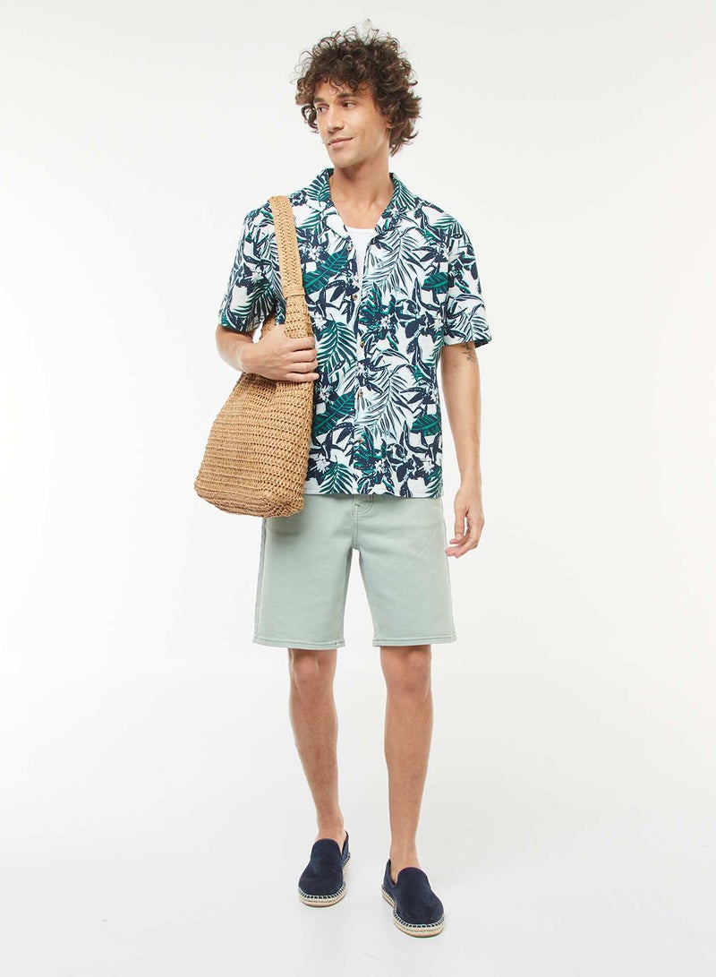 Kiabi Short-sleeved printed linen-blend shirt - Image 2